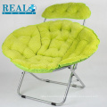 Garden fashion folding lounge metal chair comfortable lazy moon chair indoor